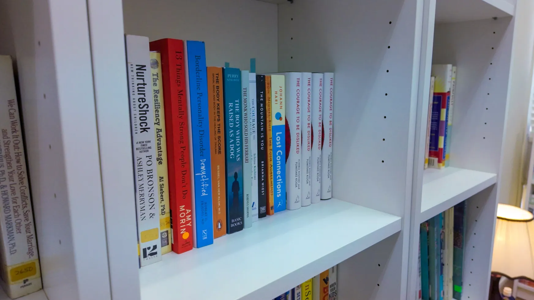 Counselling and psychotherapy books in the Emotional Wellness clinic library