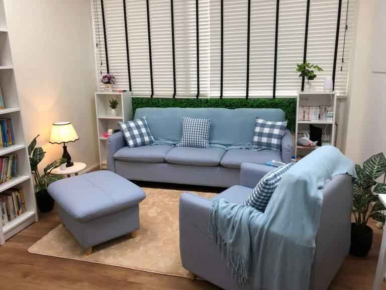 Cosy counselling room to provide a safe space for client